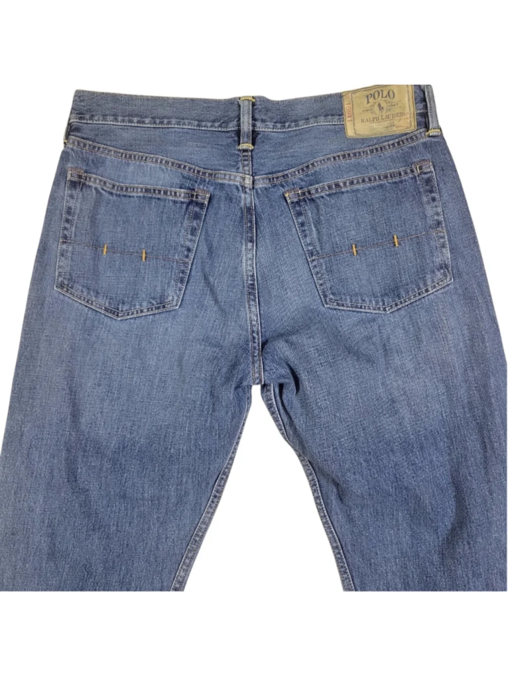 Polo Ralph Lauren Men's Classic Fit 867 Zip-Fly Straight Blue Jeans Size 34/32